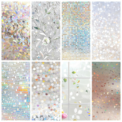 Rainbow frosted window film - frosted,