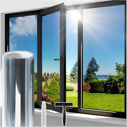 One way clear window film - window,