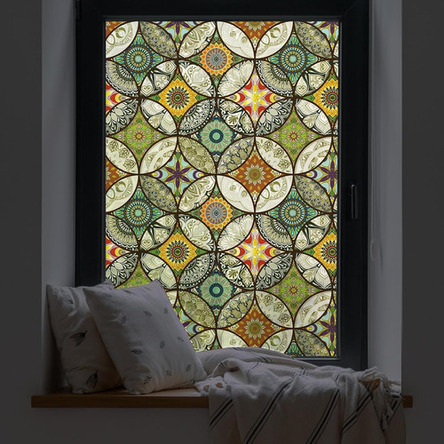 Window film vinyl non adhesive - window,