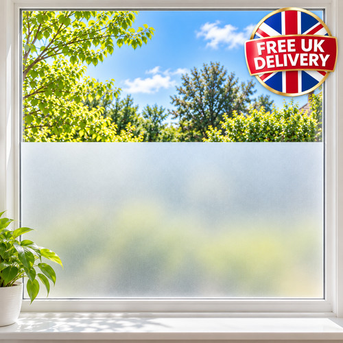 Frosted privacy window film - window,